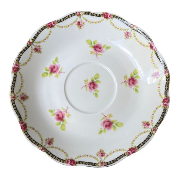 Grace Tea Ware Rose Teacup Saucer Set of Two Beautiful Rose Vintage Bone China - Picture 9 of 13